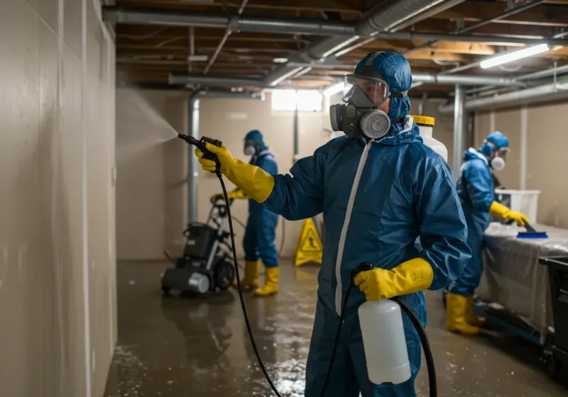 Basement Sanitization and Antimicrobial Treatment process in Crisfield, MD